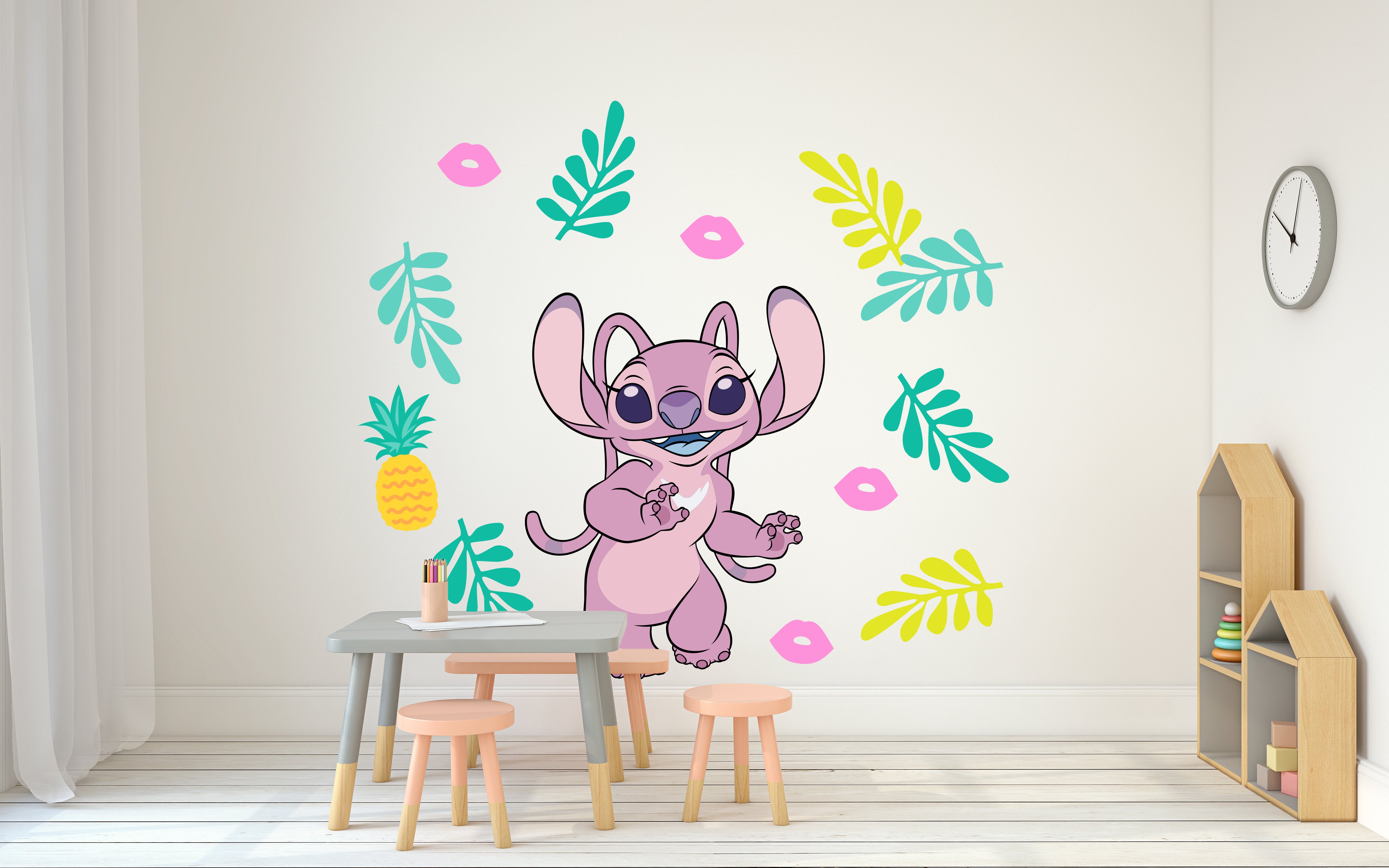 Angel Pink Stitch 3D Wall Sticker Decal Home Decor Wall Art