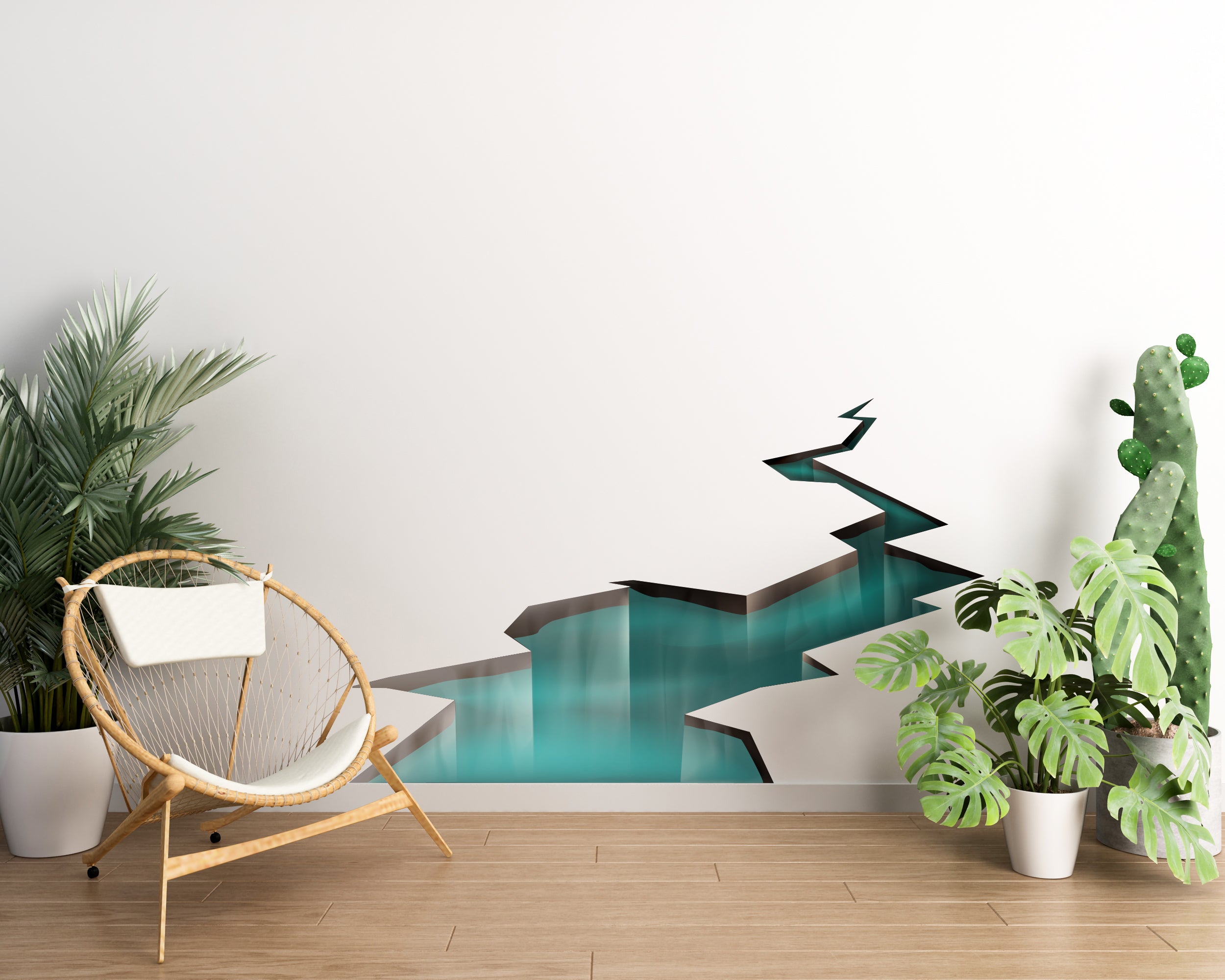 Wall Earthquake Crack 3D Wall Sticker Decal Home Decor Wall Art