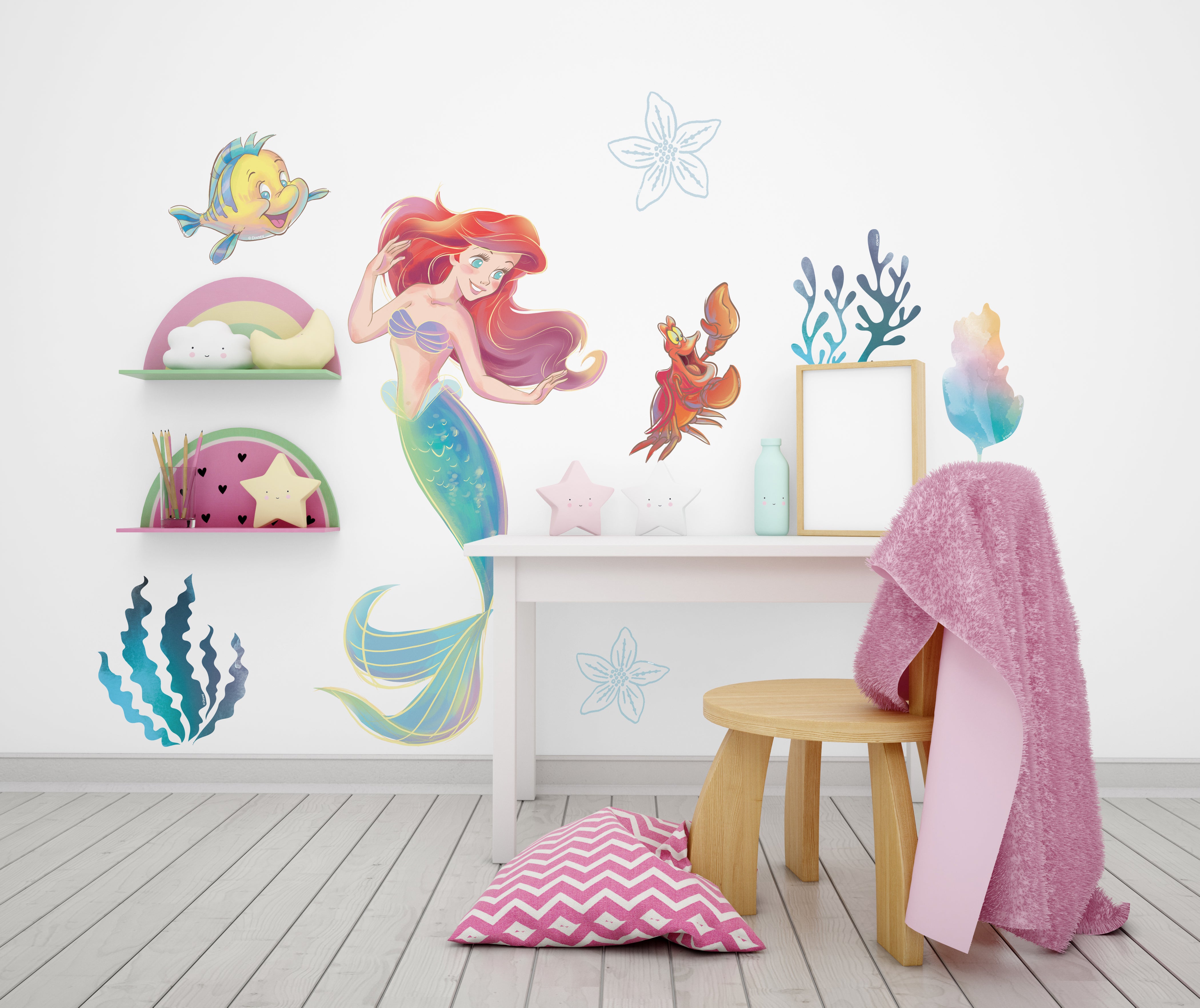 Ariel The Little Mermaid Princess 3D Wall Sticker Decal