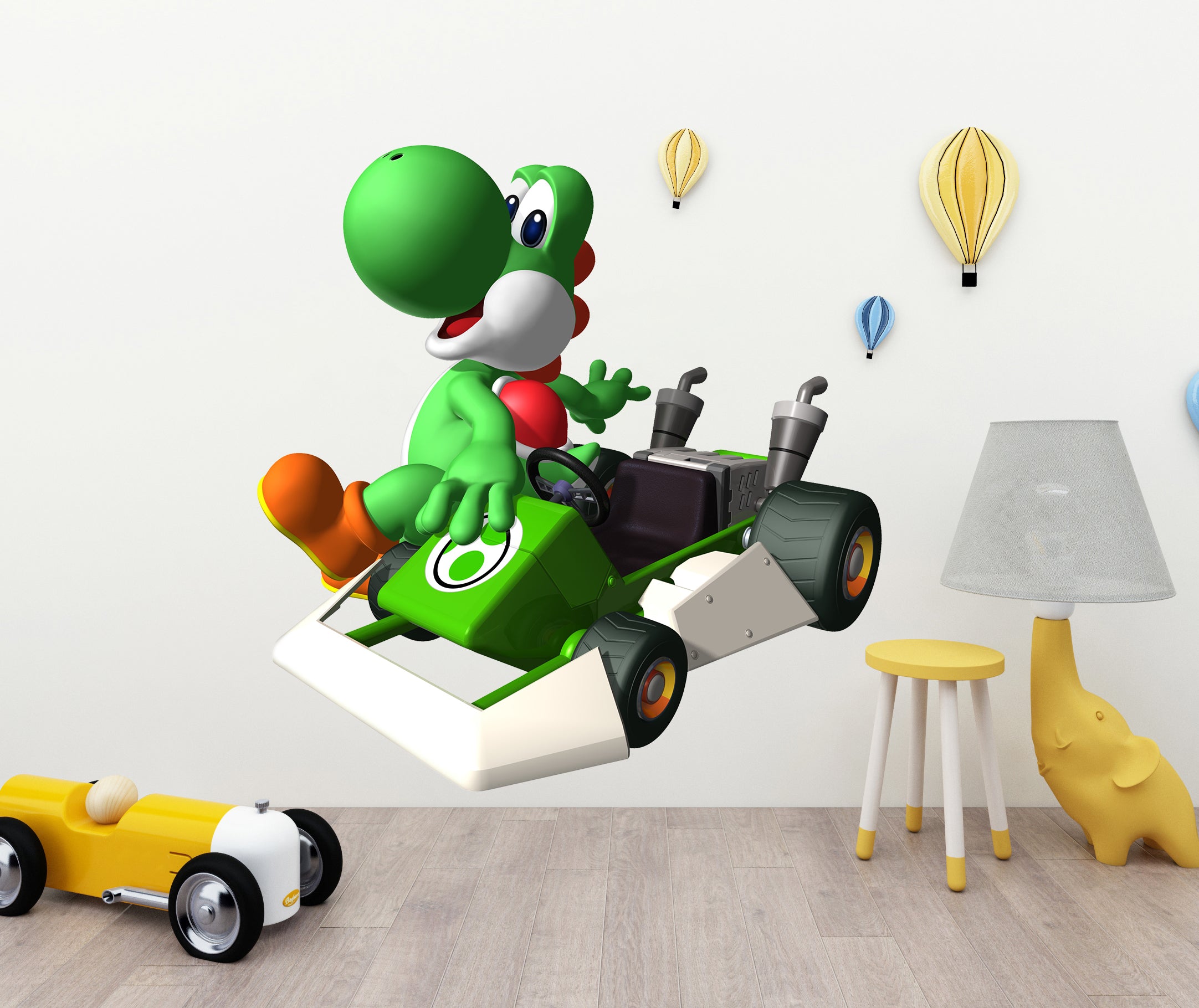 Yoshi Super Mario Bros Kart Wall Decal Removable Sticker Kids Home Decor Art SMR08