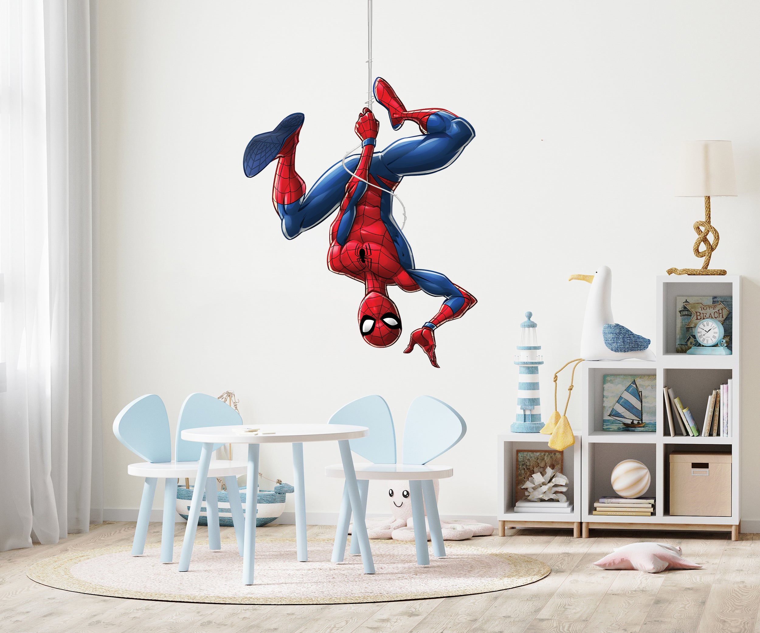 Spiderman Hanging Marvel Superhero Wall Decal Sticker Kids Room Art SPM29
