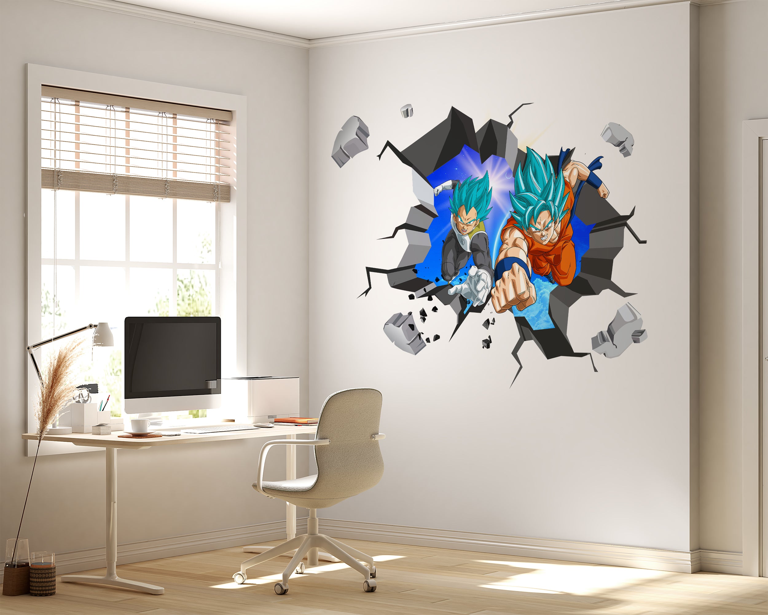 Dragon Ball Z 3D WALL EXPLOSION Decal Wall Sticker Decor Art