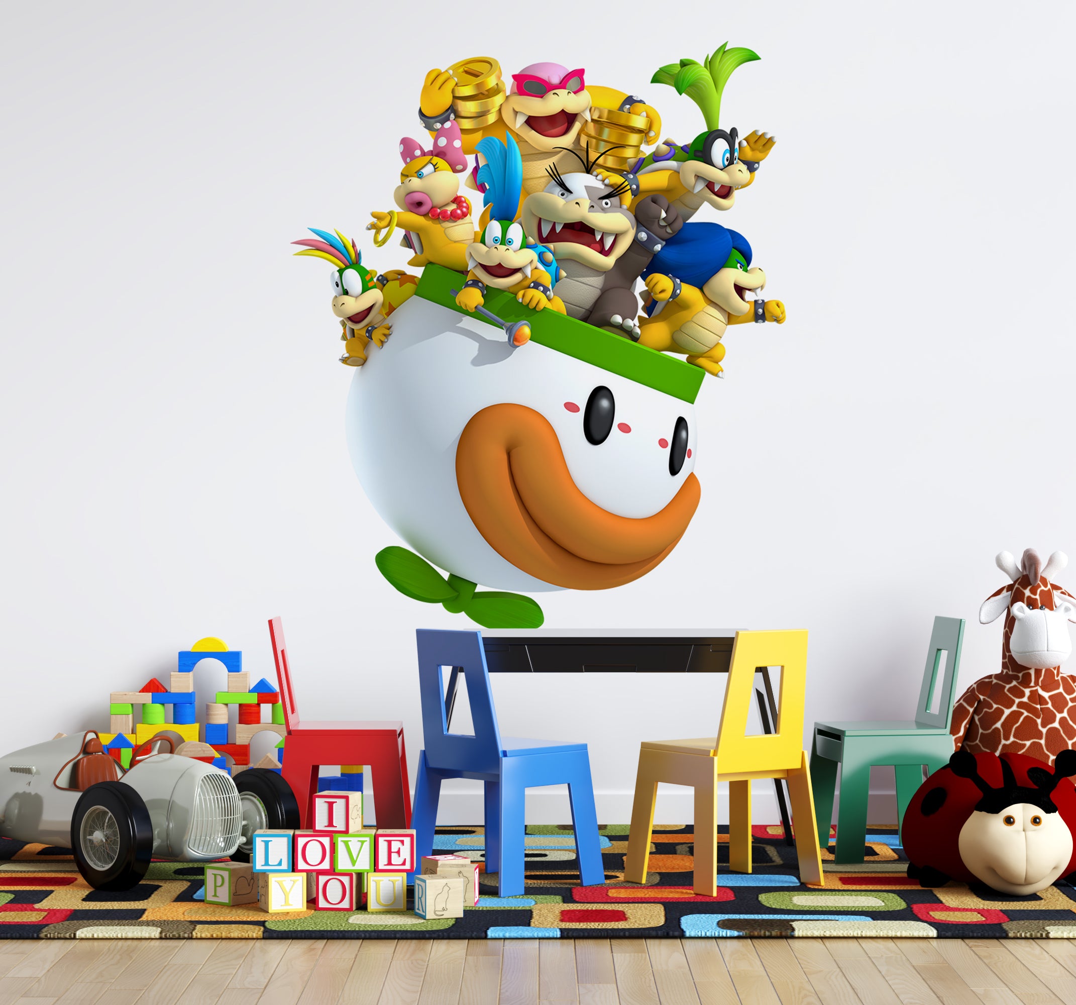 Bowser Koopalings Super Mario Bros Wall Decal Removable Sticker Kids Home Decor Art SMR28