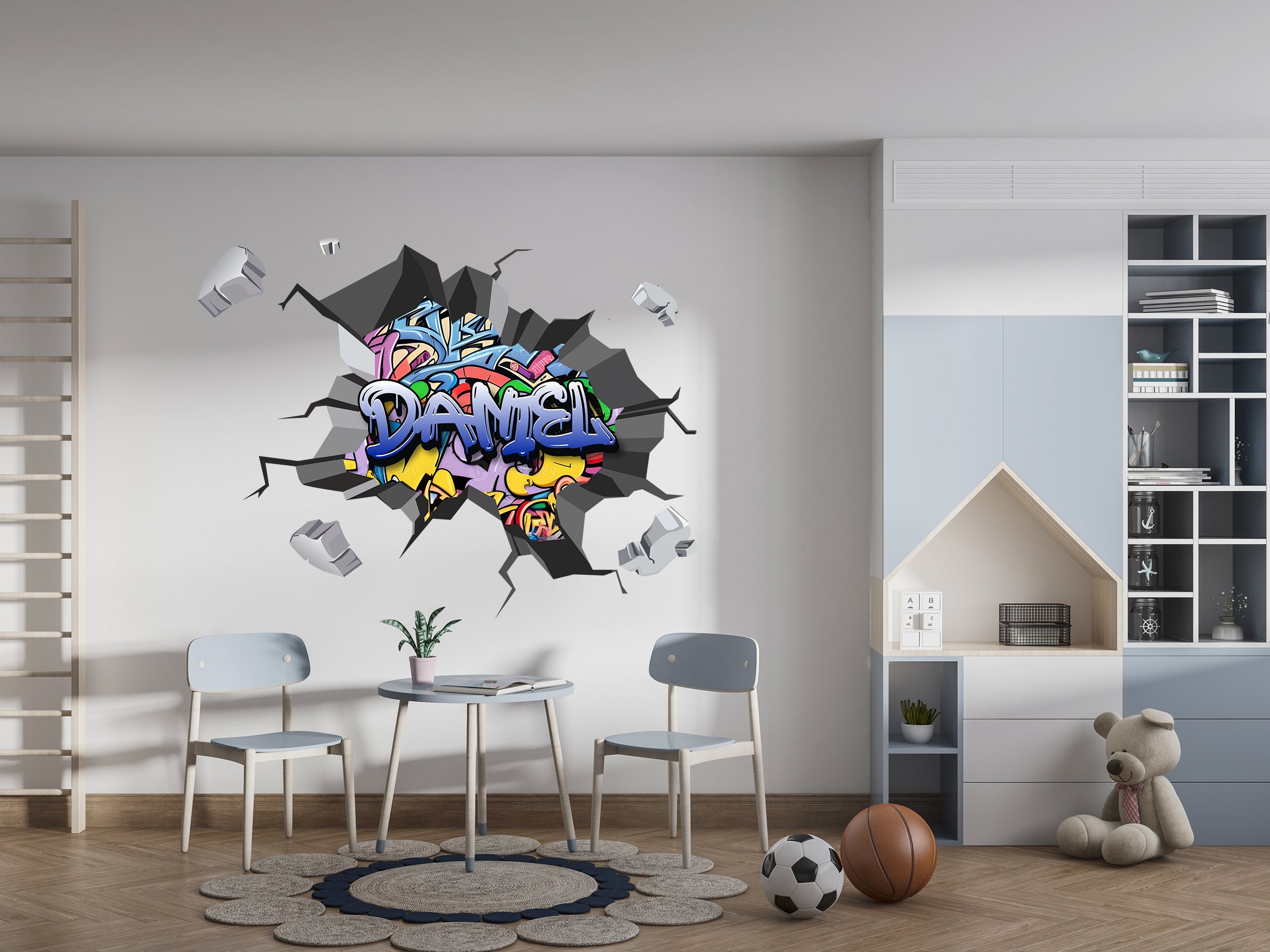 Graffiti Custom Personalized Name Wall Sticker Decal Home Decor Art Mural