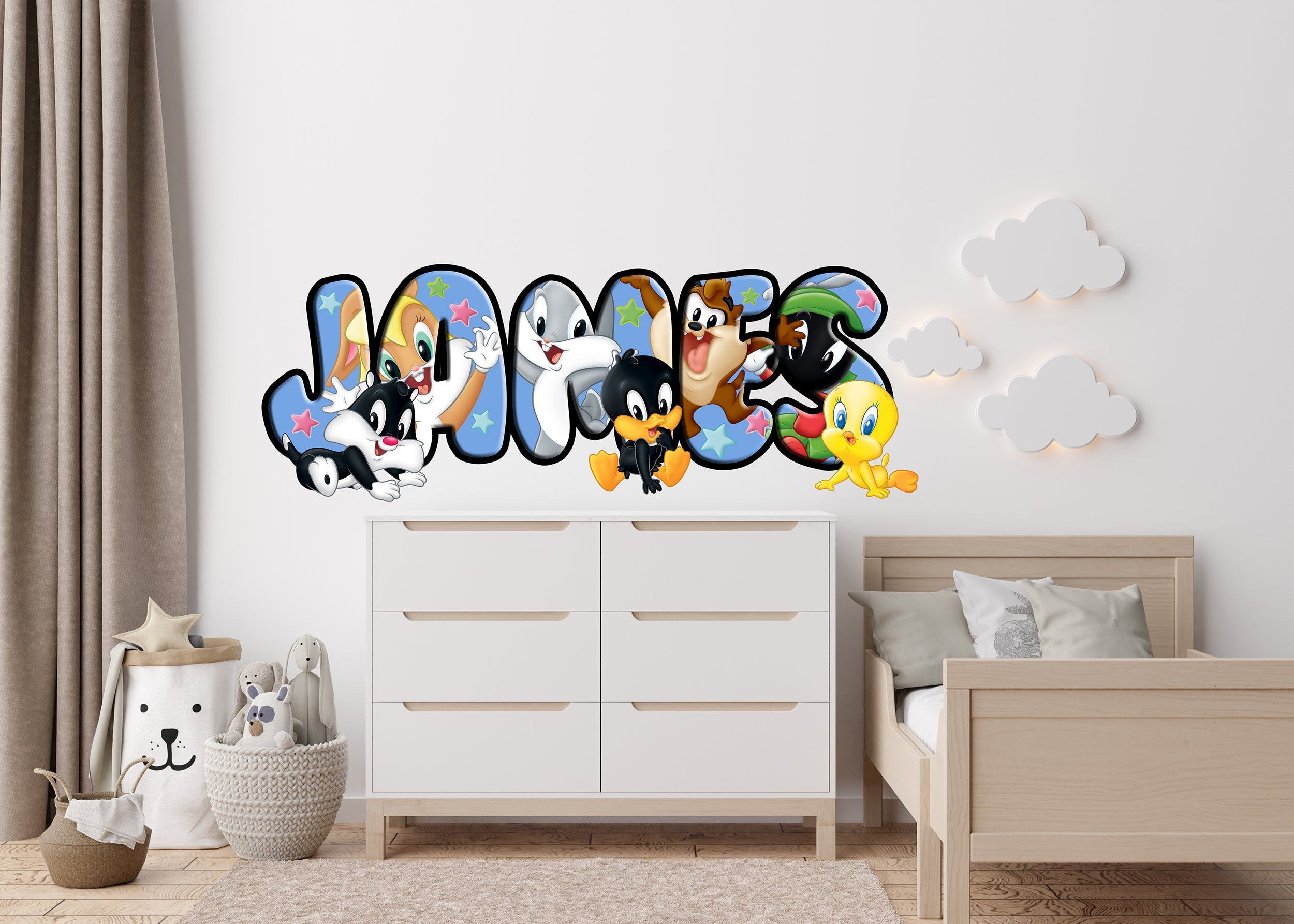 Looney tunes Personalized Custom Name Wall Sticker Decal