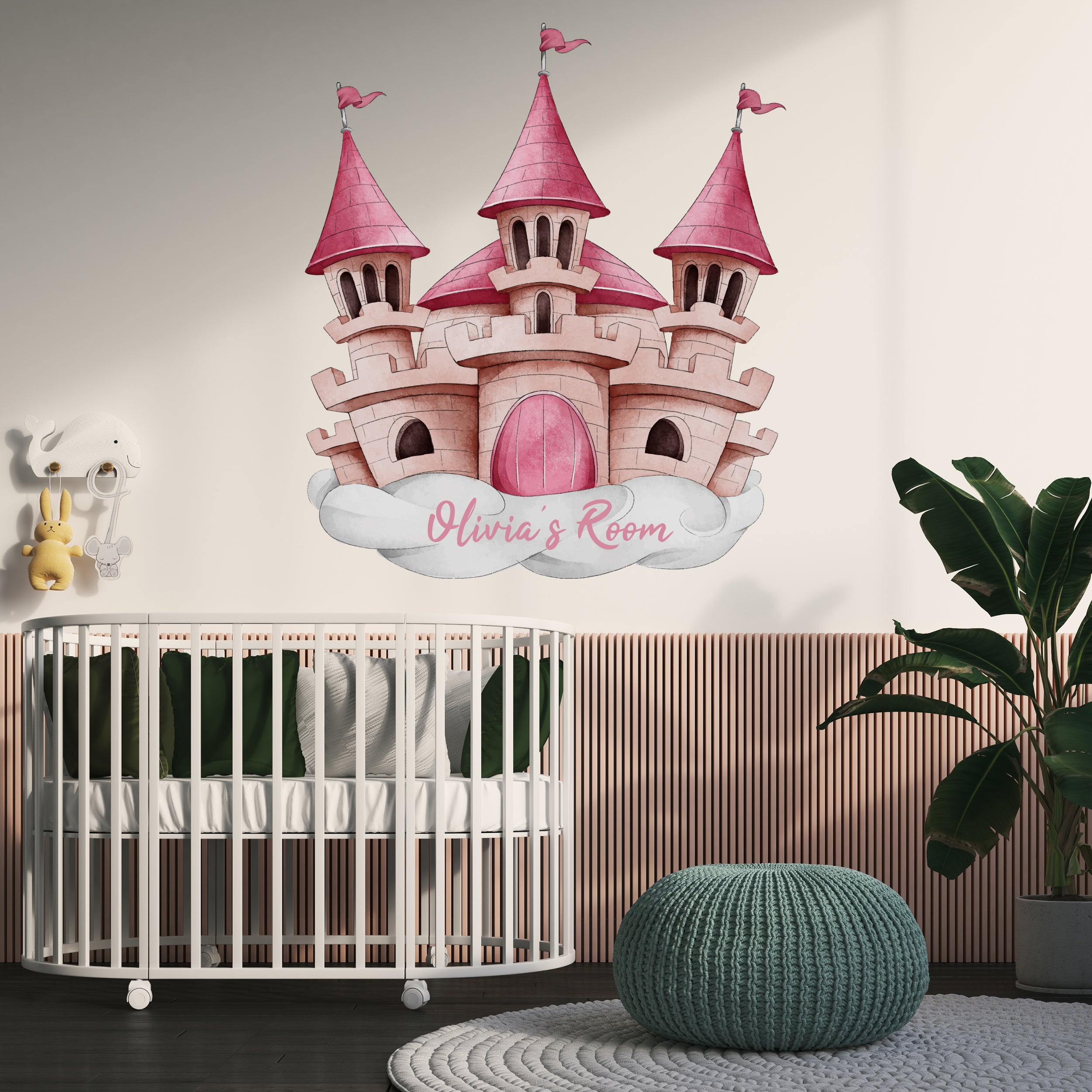Princess Castle Personalized Custom Name Wall Sticker Decal Vinyl Mural