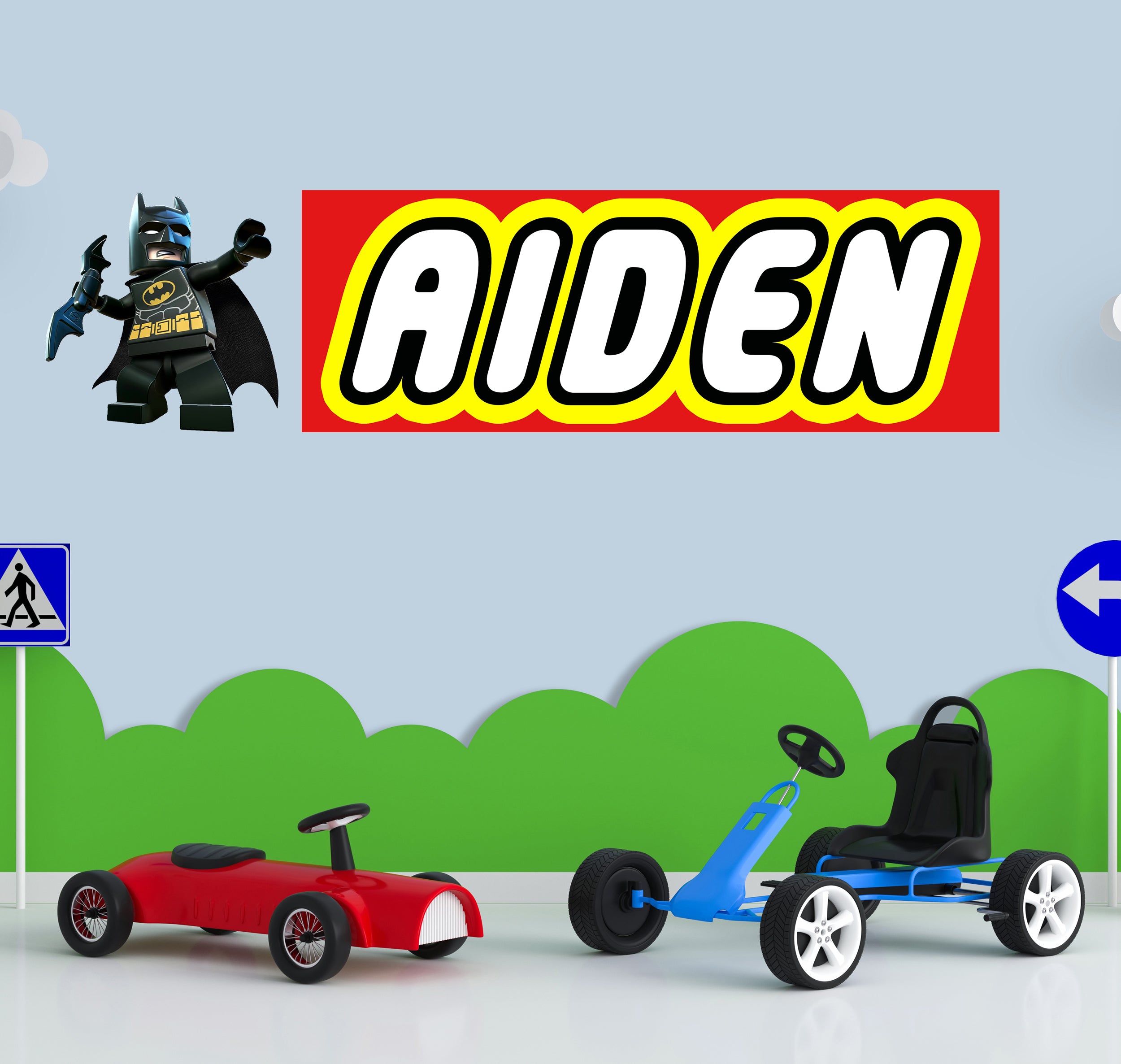 Lego Style Personalized Name Wall Sticker Decal Custom Decor Art LG13