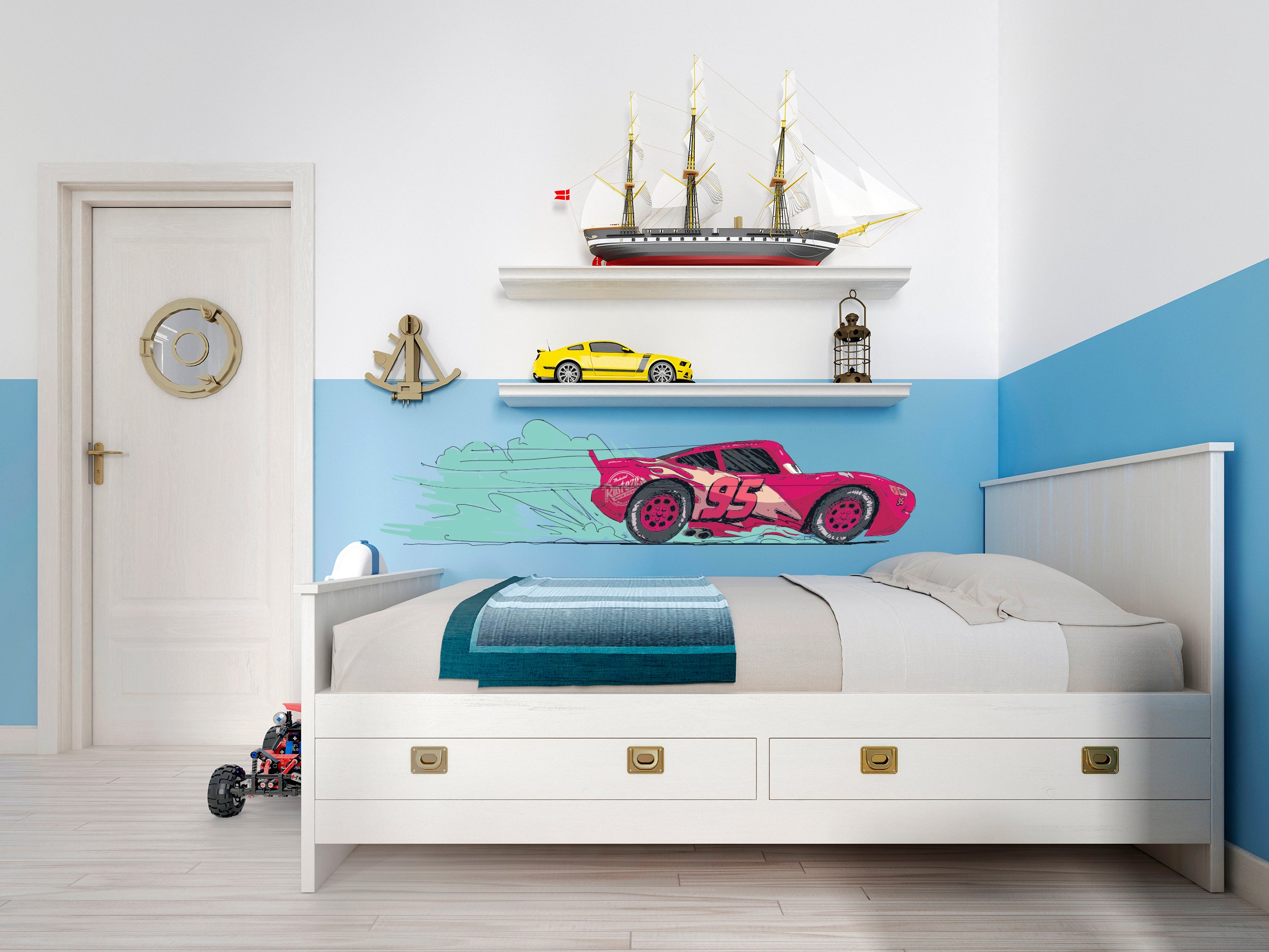 Lightning Mcqueen Cars  Wall Sticker Decal Mural Home Decor Art