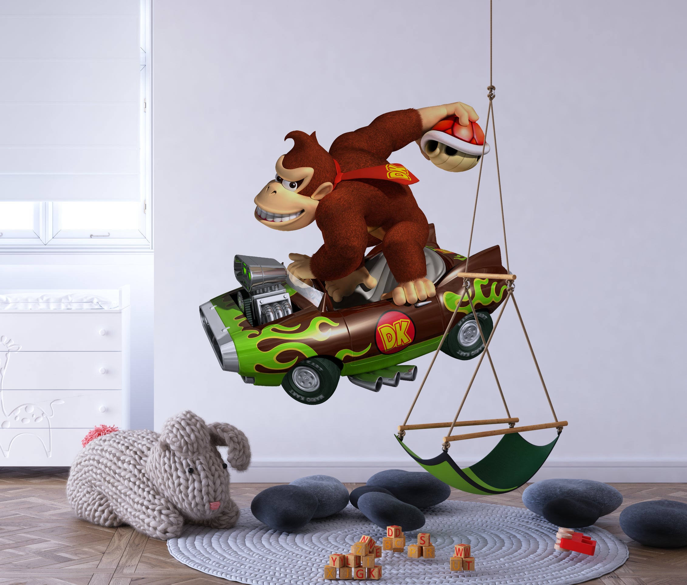 Donkey Kong Super Mario Bros Kart Wall Decal Removable Sticker Kids Home Decor Art SMR06