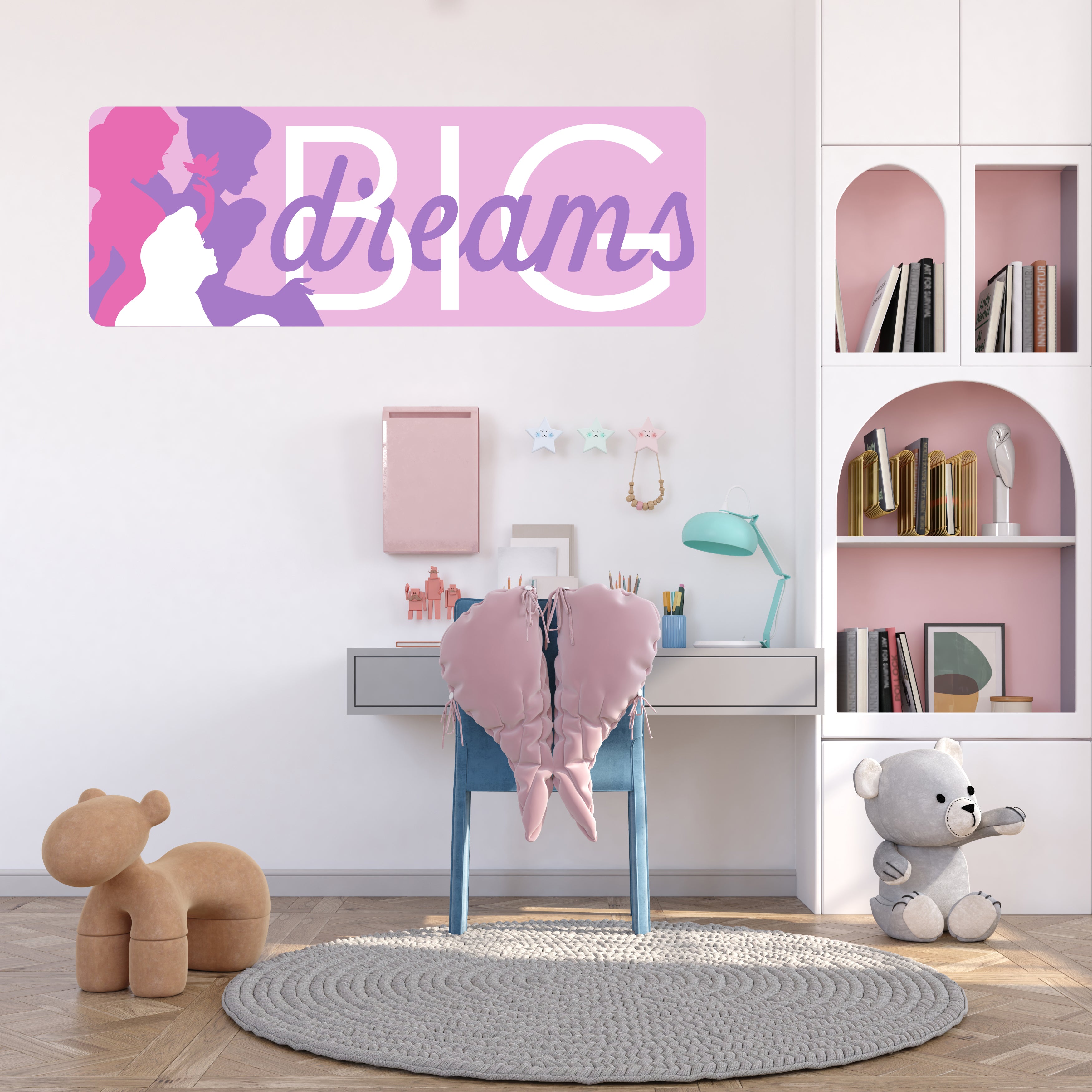 BIG DREAMS Disney Princess Decals Wall Sticker Decor Art Mural Kids Children Room Mural E51