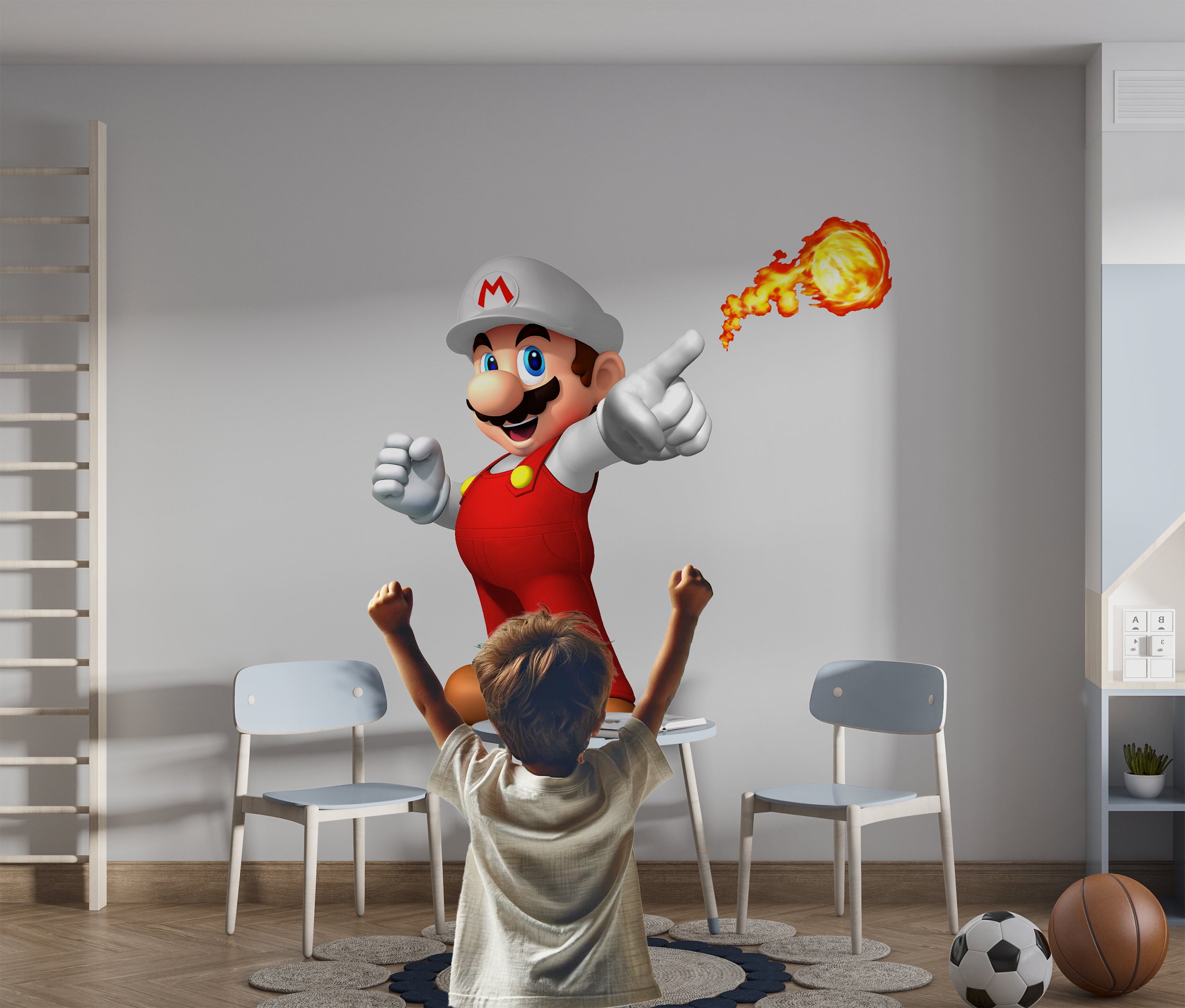 Fire Super Mario Bros Wall Decal Removable Sticker Kids Home Decor Art SMR33