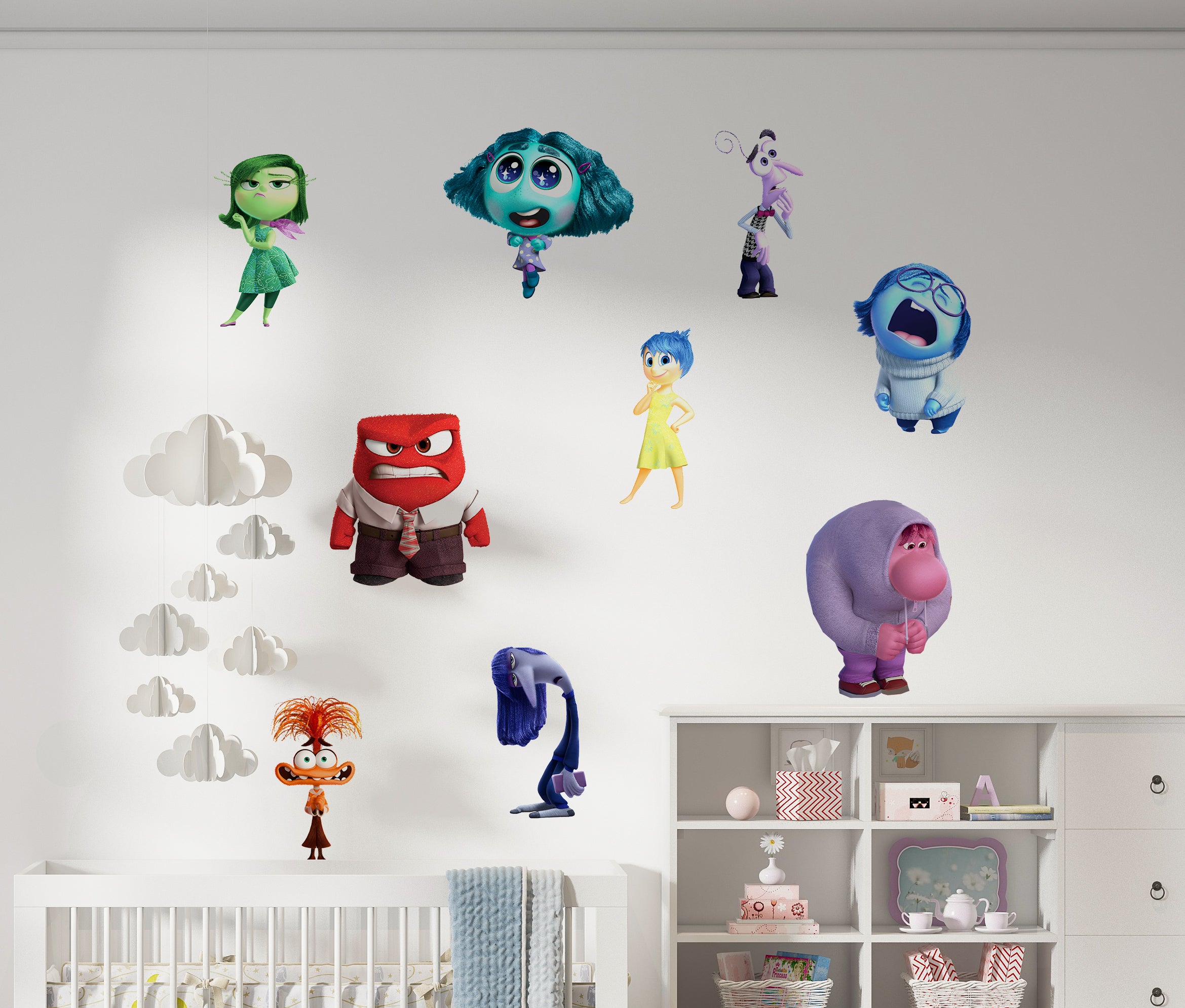 Inside Out 9 Characters Set Wall Sticker Decal Kids Decor Art Kids Children INO01