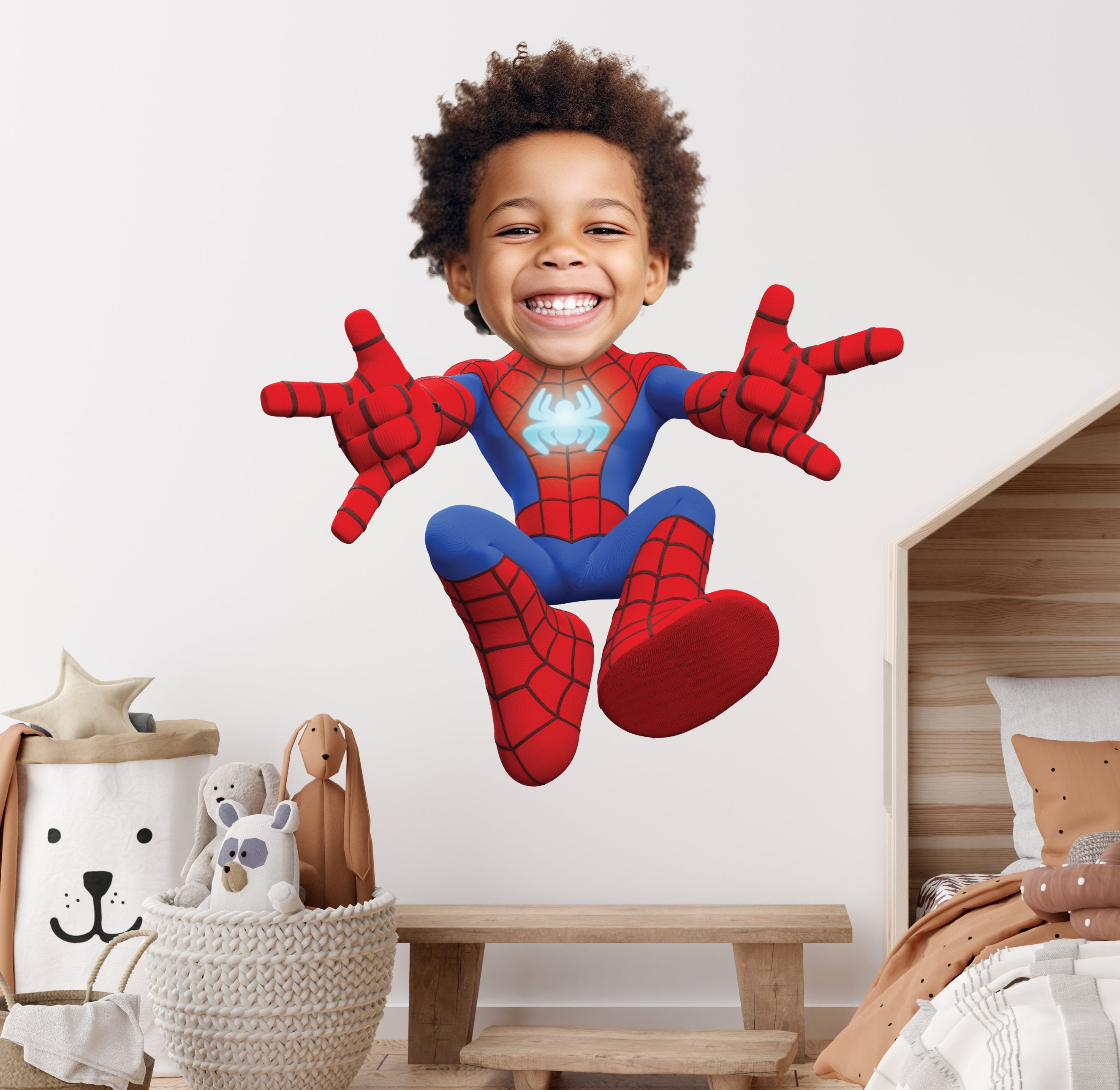 Personalized FACE Spidey And His Amazing Friends 3D Wall Sticker Decal Art SP34