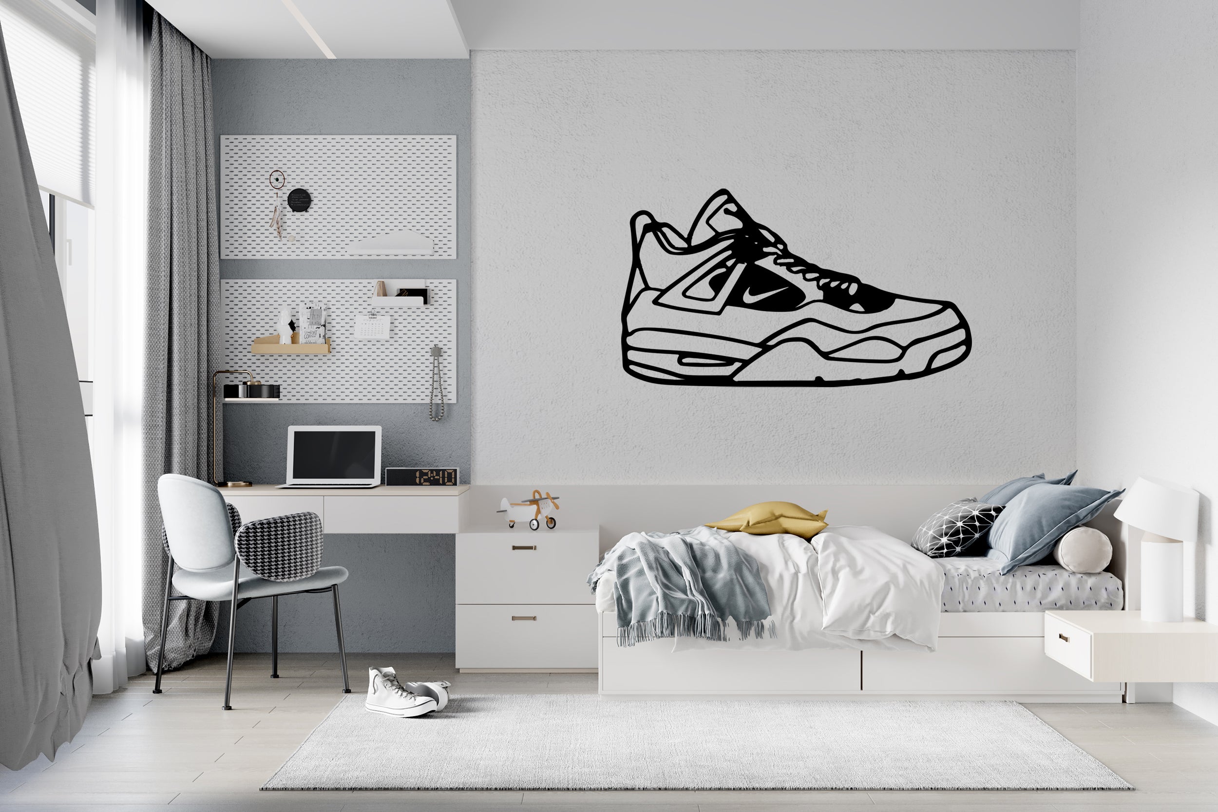 Air Jordan Shoe Silhouette Decal Wall Sticker Home Decor Art Mural 44