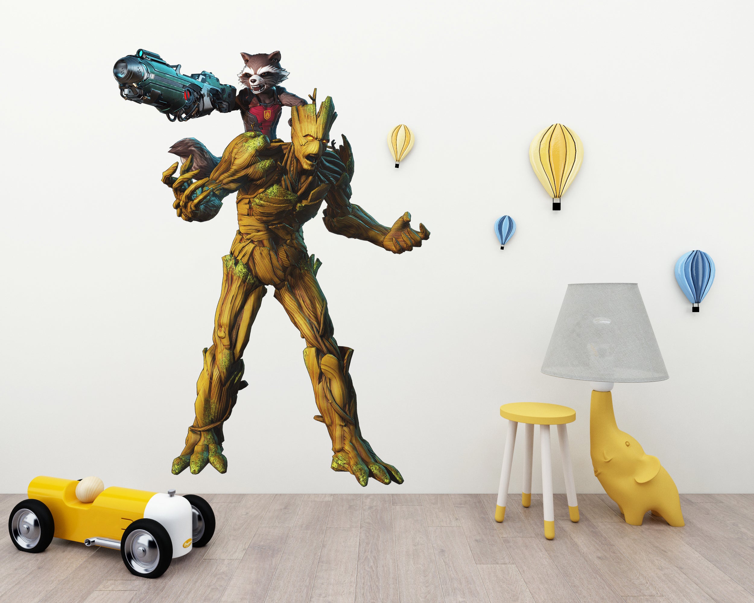 Rocket & Groot Superheroes Removable Wall Sticker Decal WC374