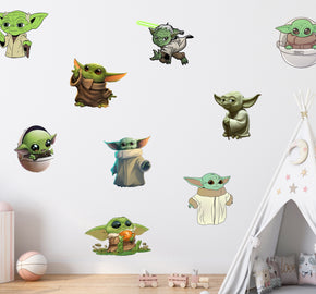 Yoda Star Wars Characters Set Wall Sticker Decal Kids Decor Art Kids SW34
