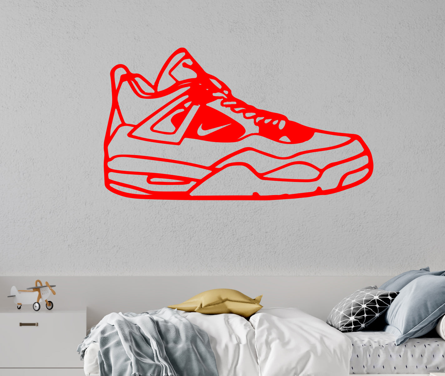 Air Jordan Shoe Silhouette Decal Wall Sticker Home Decor Art Mural 44