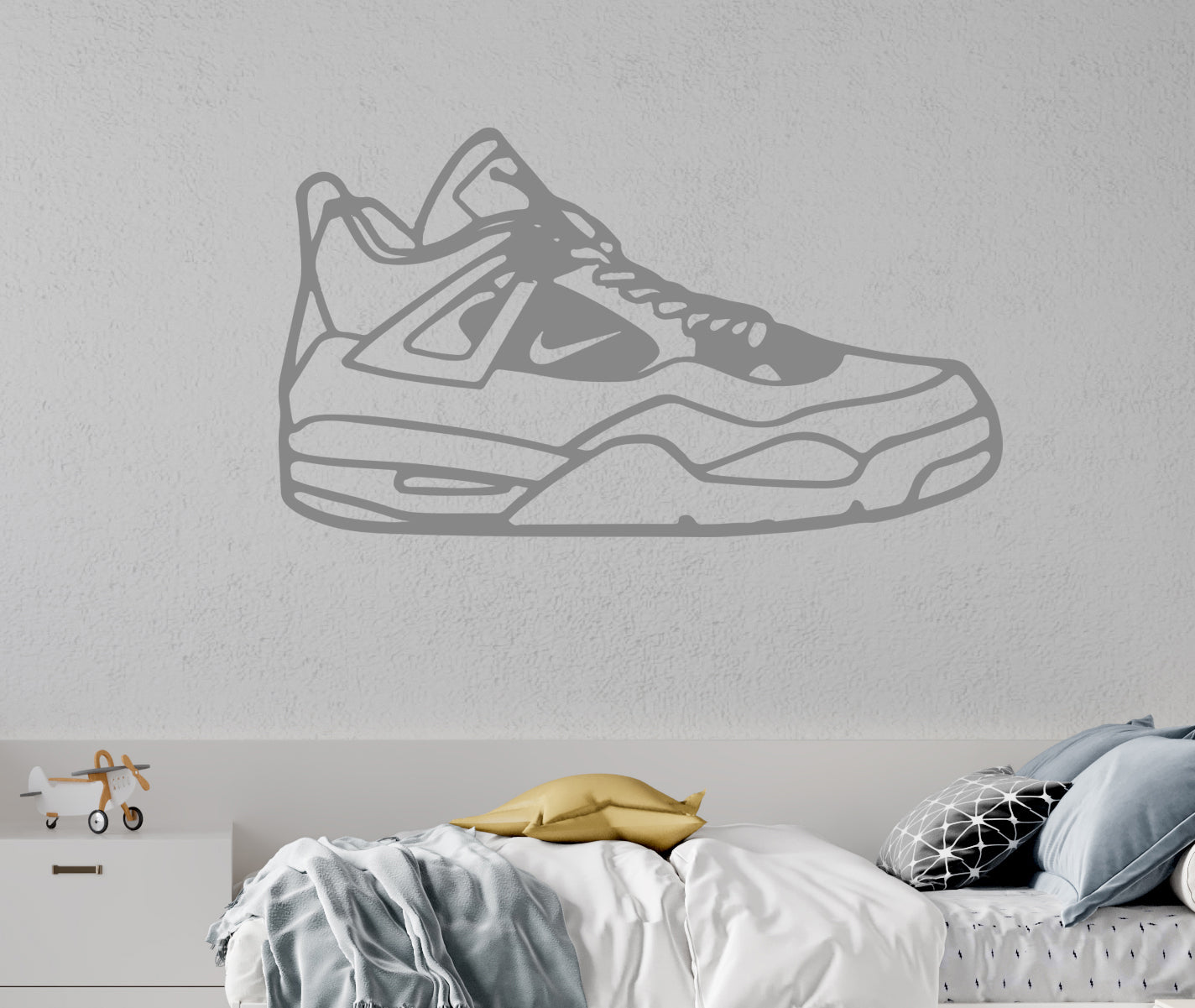 Air Jordan Shoe Silhouette Decal Wall Sticker Home Decor Art Mural 44