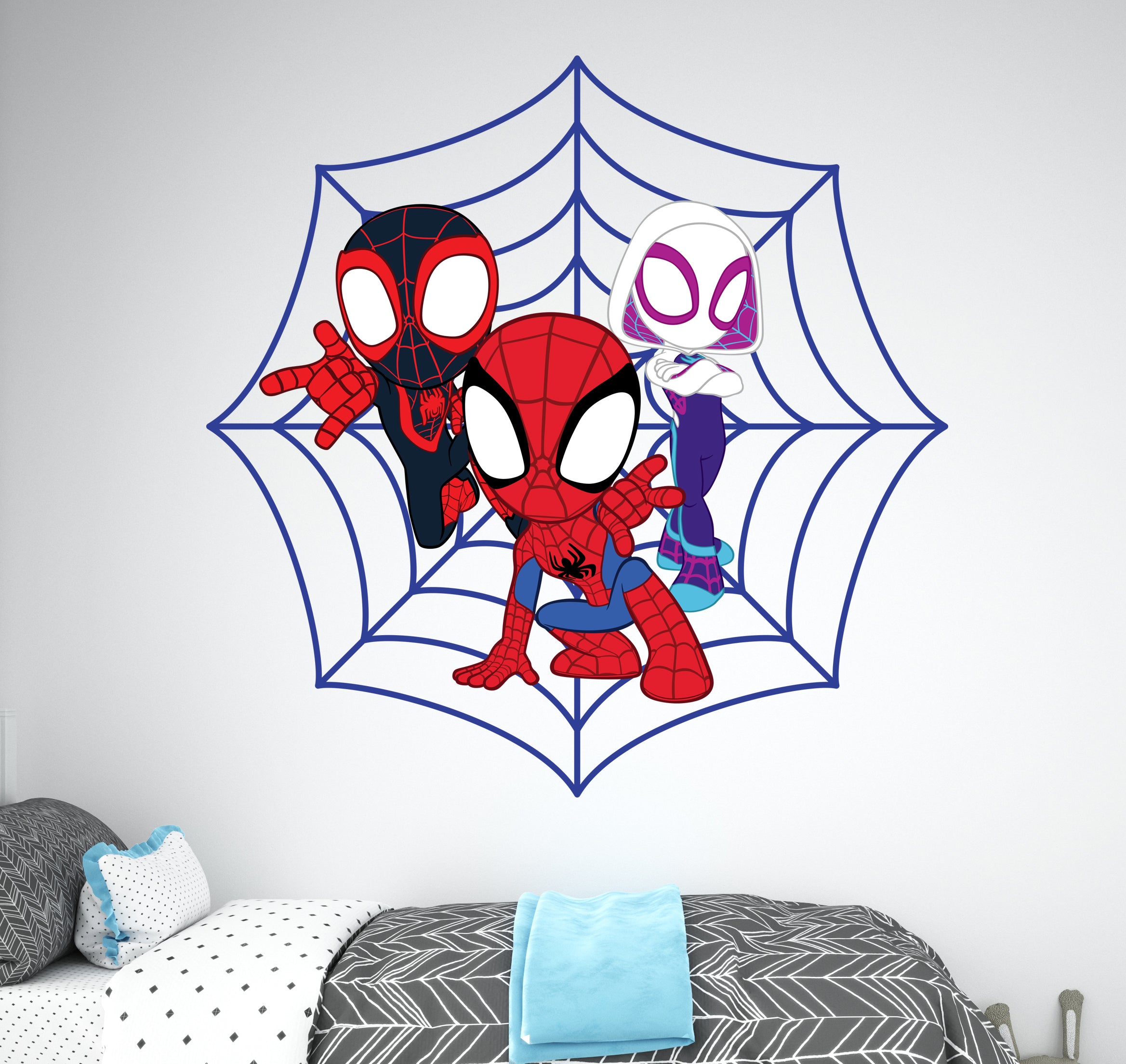Spidey Web Popular Room Decorations Removable Vinyl Wall Stickers Decal Home Decor Art Mural Kids Toddlers Room