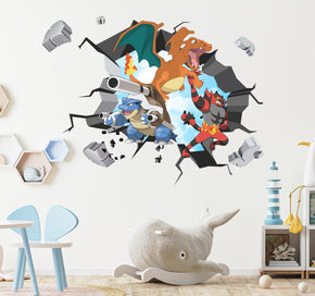 Pokemon 3D WALL EXPLOSION Decal Wall Sticker Decor Art
