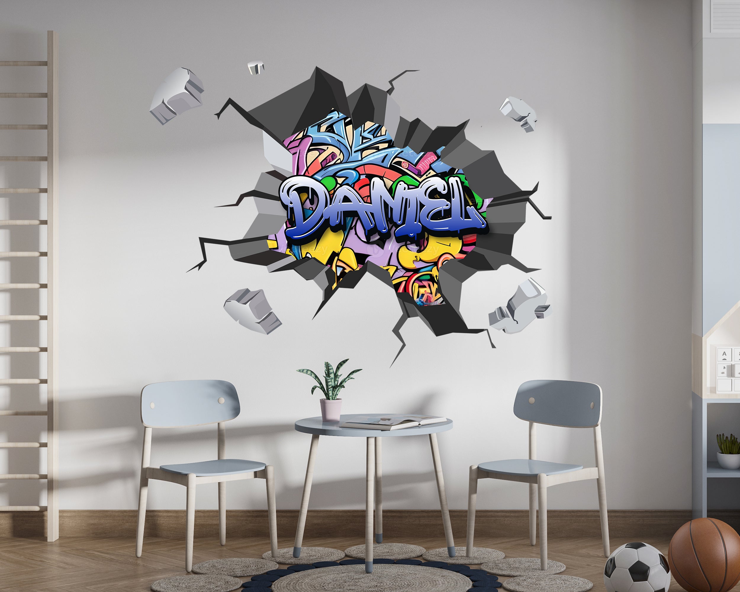 Graffiti Custom Personalized Name Wall Sticker Decal Home Decor Art Mural