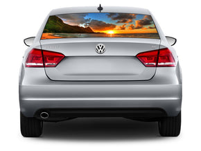 Ocean Beach Car arrière Window See-Through Net Decal