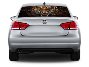 Tiger Roar Car Rear Window See-Through Net Decal