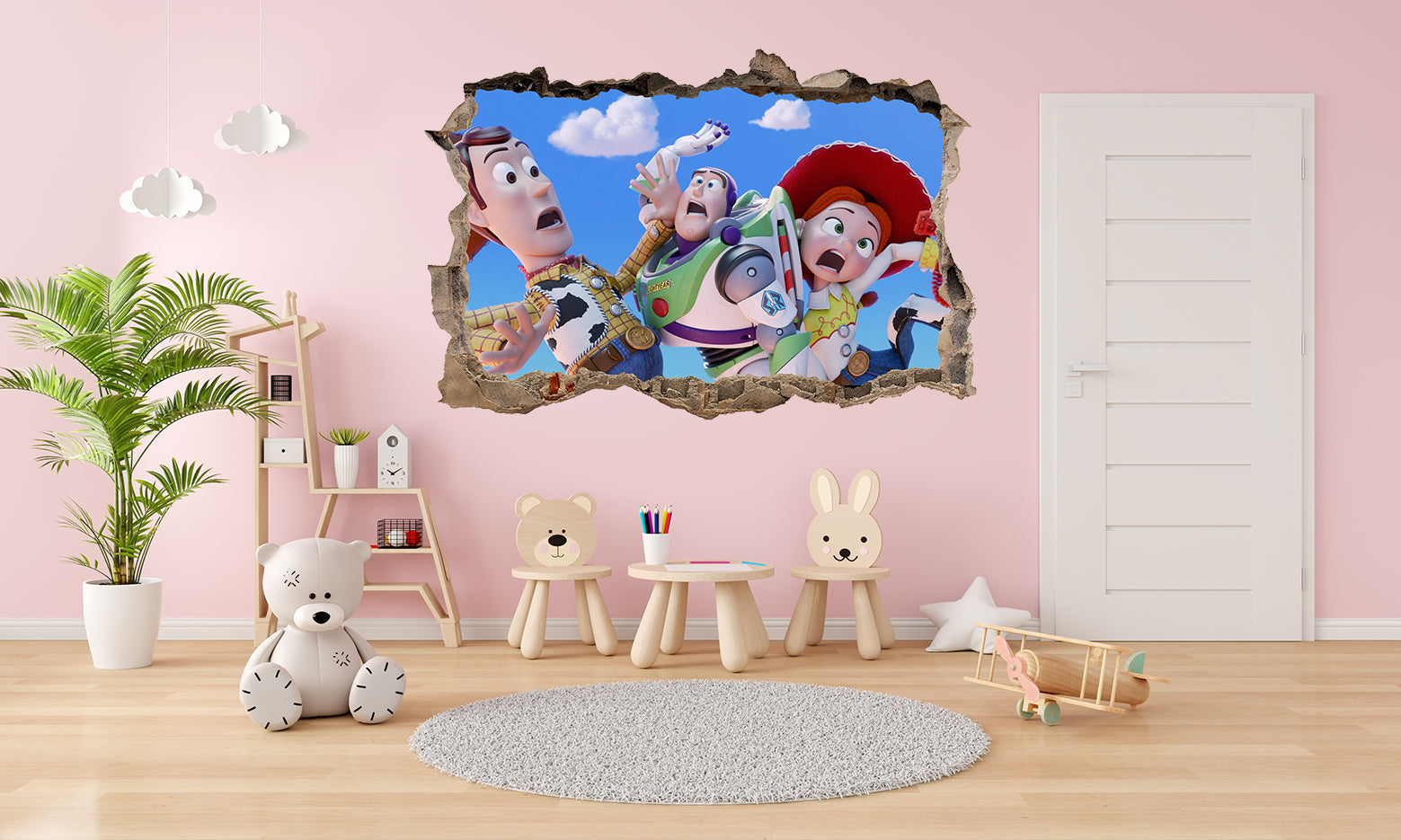 Toy Story 3D Smashed Broken Decal Wall Sticker JS148