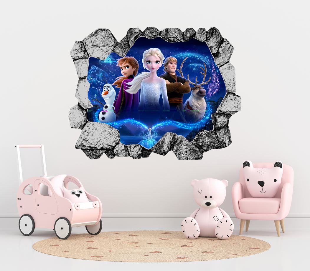 Frozen 3D Explosion Effect Wall Sticker Decal WC416