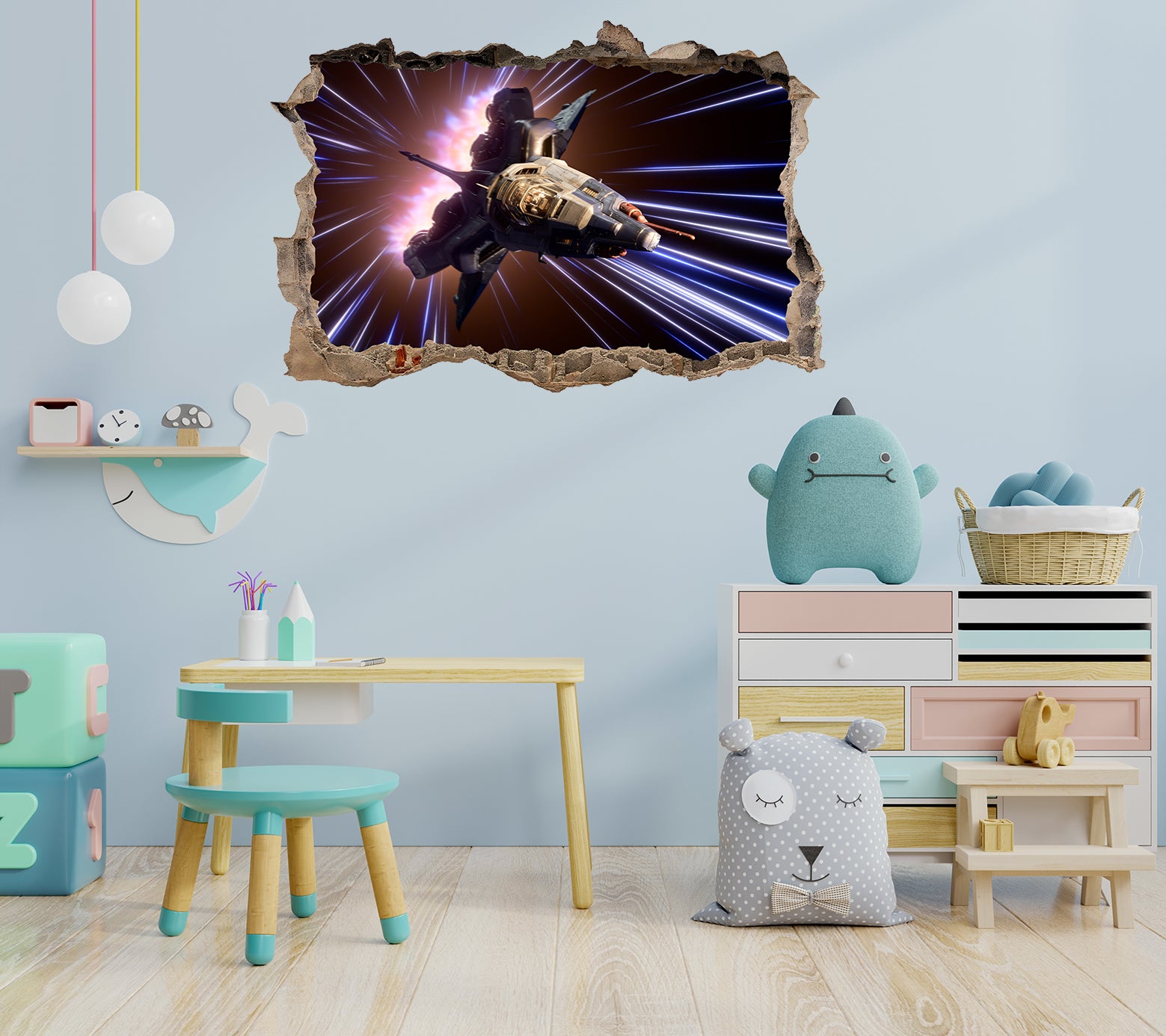 Lightyear Toy Story 3D Smashed Broken Decal Wall Sticker JS156