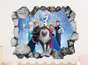 Frozen 3D Explosion Effect Wall Sticker Decal WC419