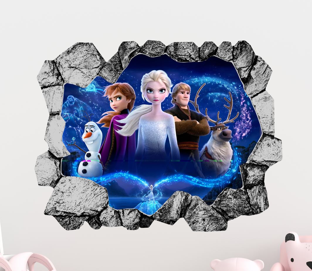 Frozen 3D Explosion Effect Wall Sticker Decal WC416
