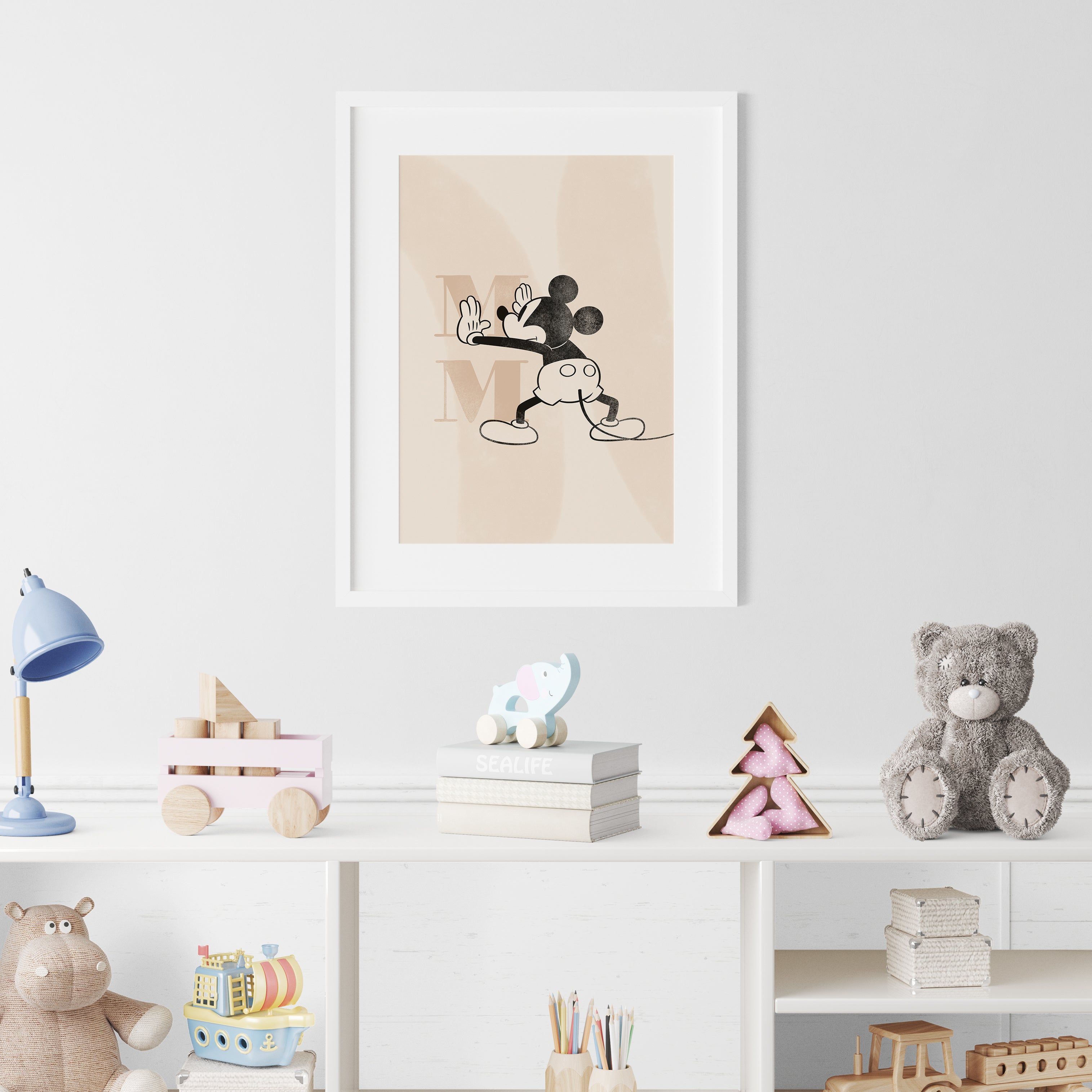 Mickey Mouse Minimalist Wall Poster Premium Paper Print - Multiple Sizes Available