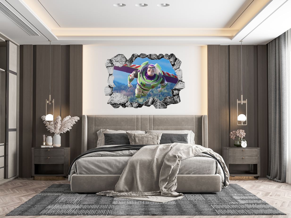 Buzz Lightyear Toy Story 3D Explosion Effect Wall Sticker Decal WC420