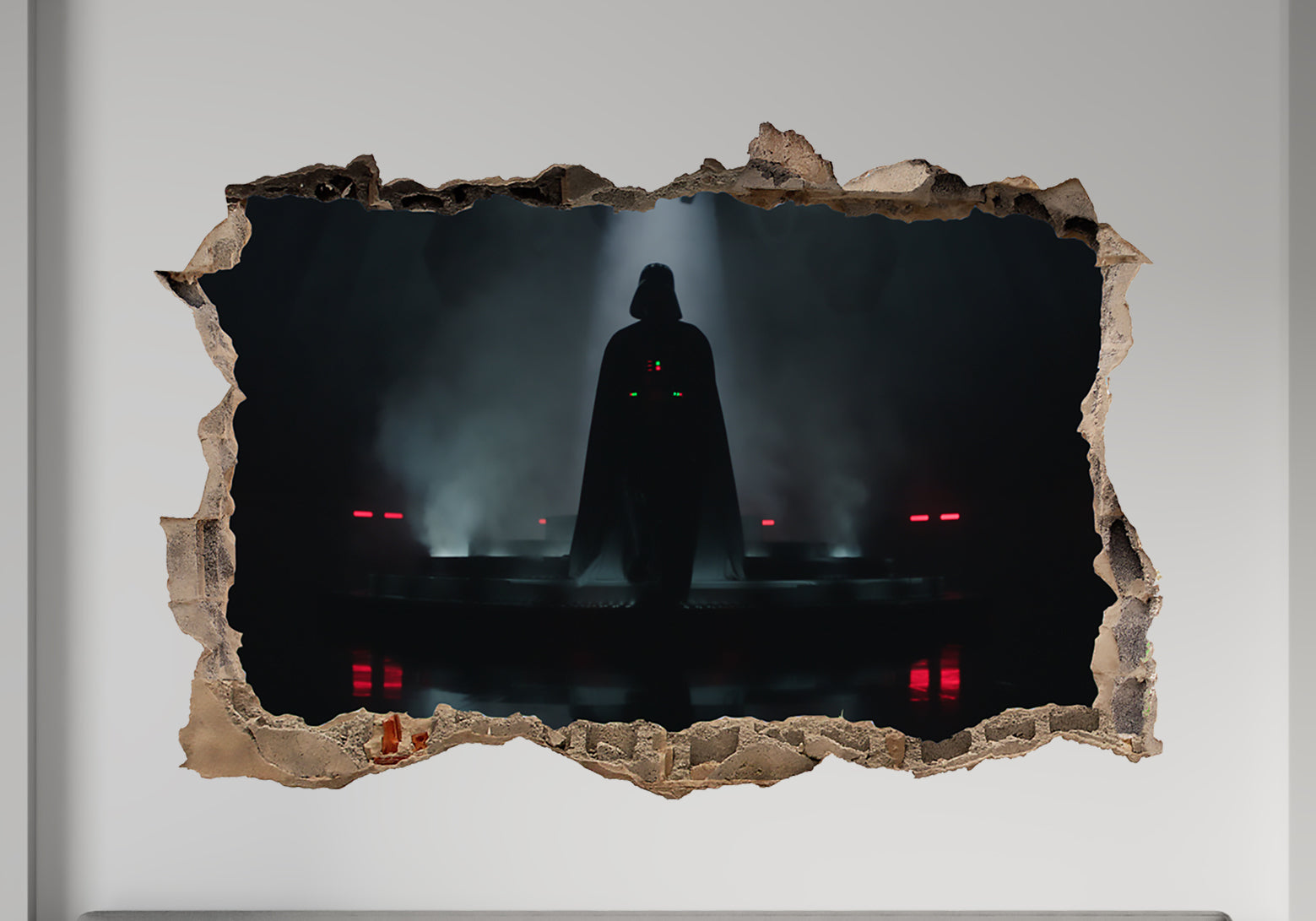 Obi Wan Star Wars 3D Smashed Broken Decal Wall Sticker JS178