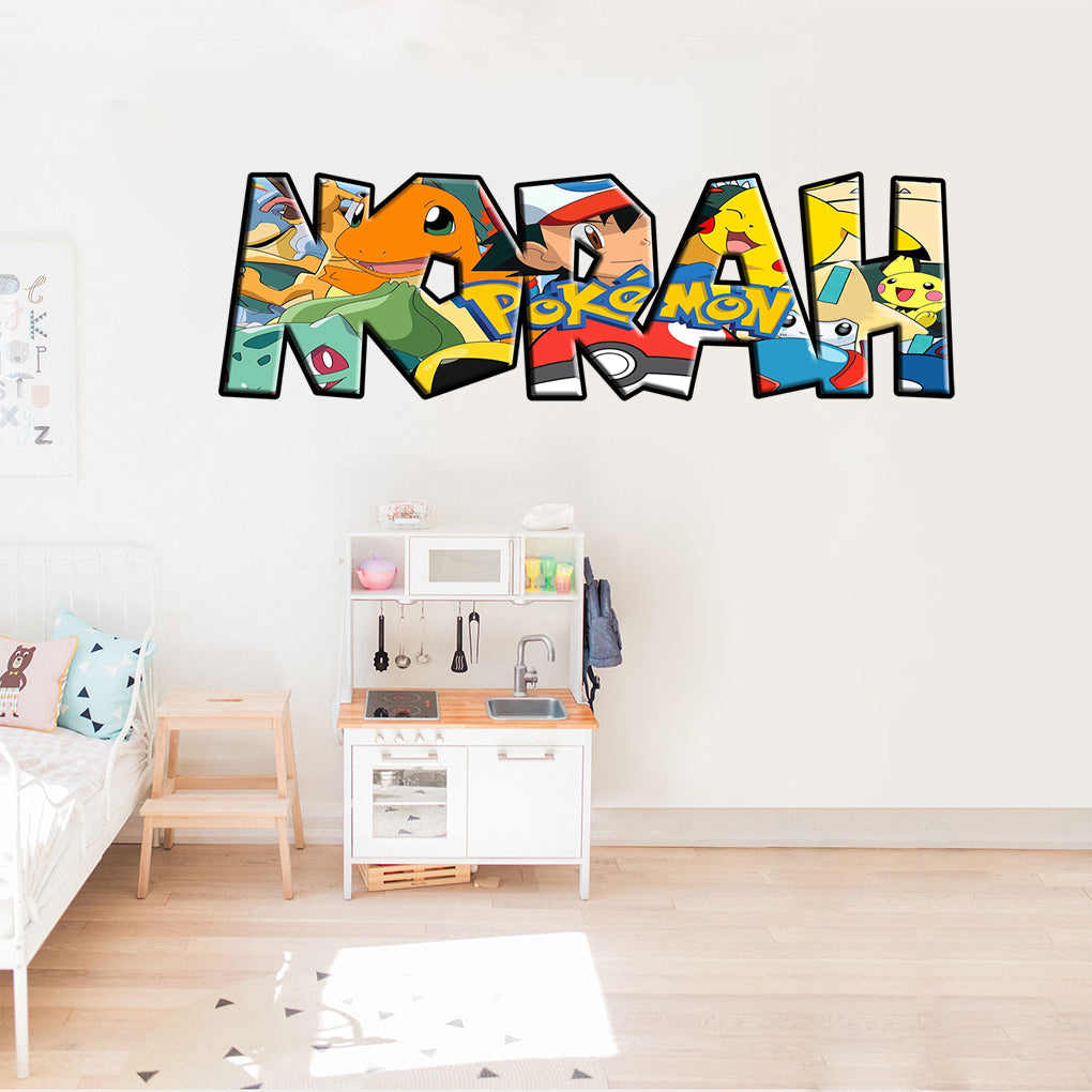 Pokemon Personalized Custom Name Wall Sticker Decal WP207
