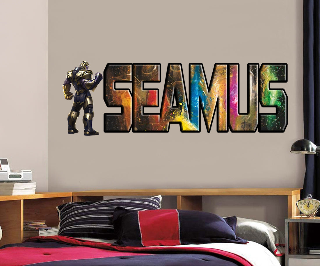 THANOS The Avengers Infinity War Personalized Custom Name Wall Sticker Decal WP210