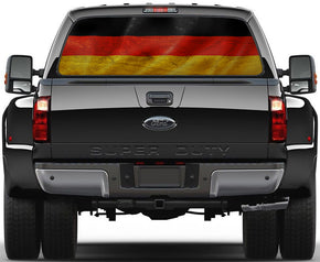 Germany Flag Vintage Grunge Car Rear Window See-Through Net Decal