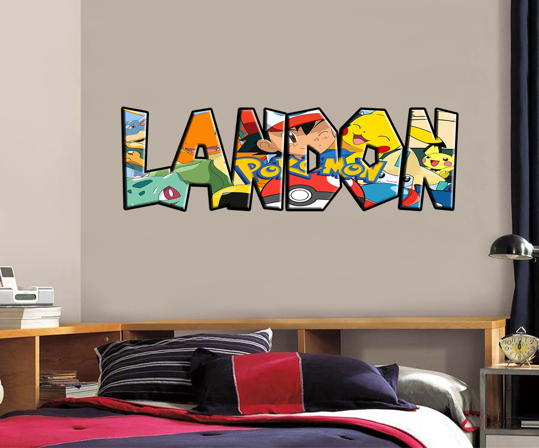 Pokemon Personalized Custom Name Wall Sticker Decal WP207