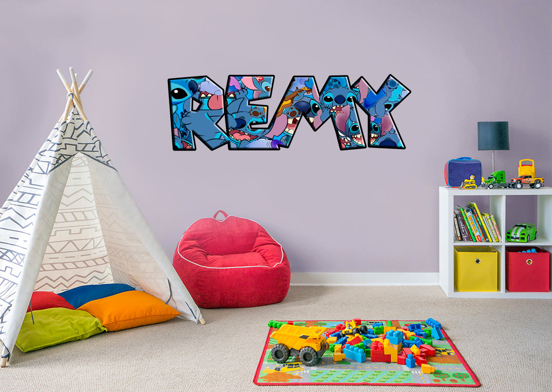 STITCH Personalized Custom Name Wall Sticker Decal WP206