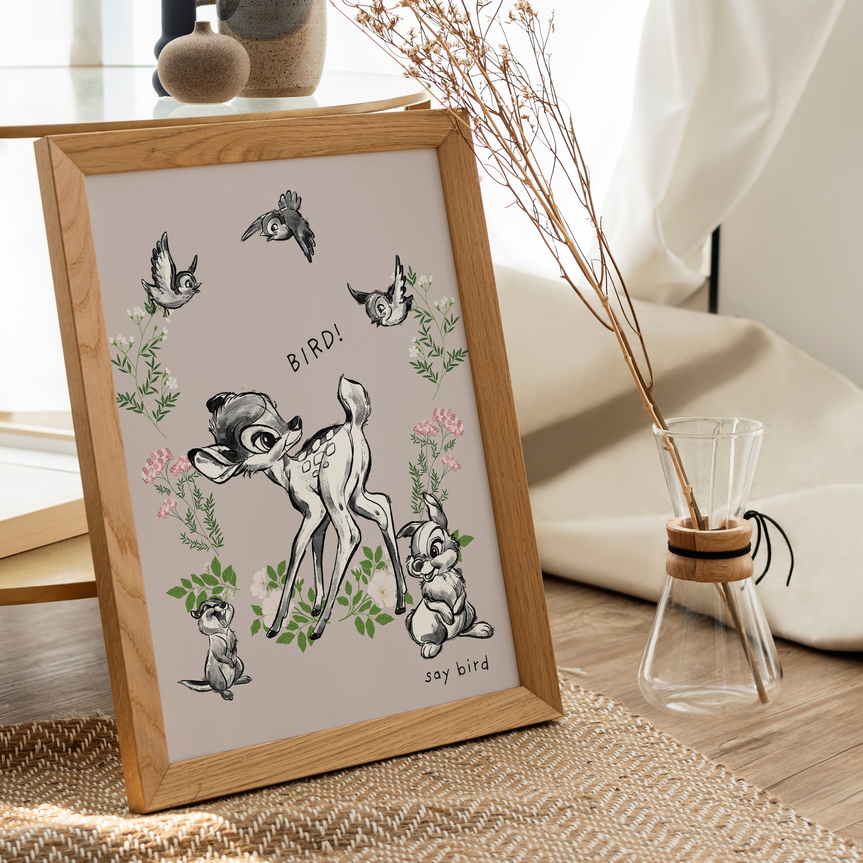 Bambi Minimalist Wall Poster Premium Paper Print - Multiple Sizes Available