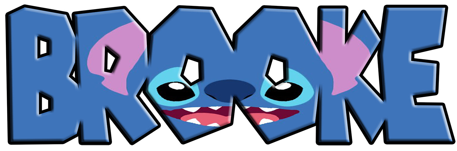 Lilo & Stitch Personnalisé Custom Name Wall Sticker Decal WP206