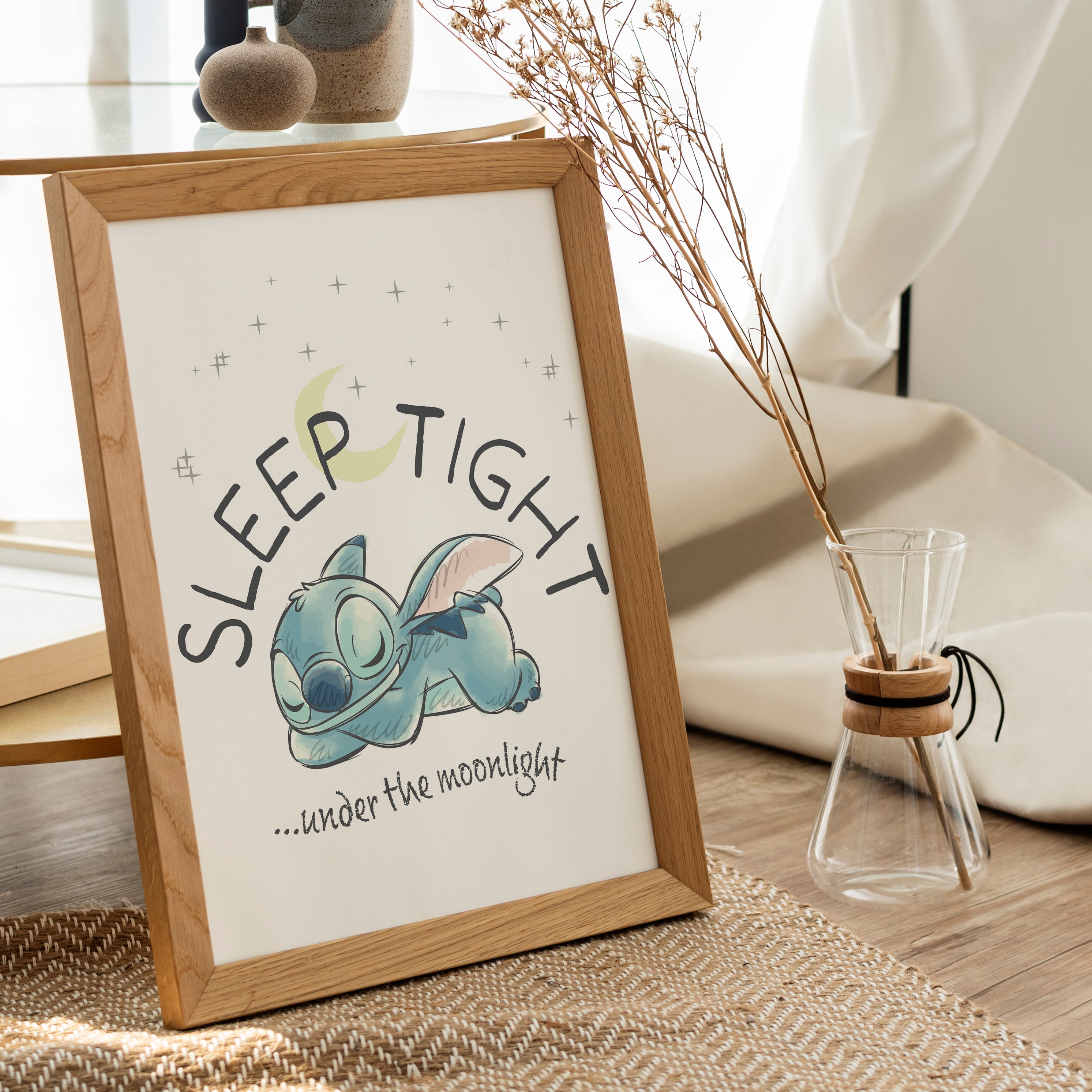 Stitch 'Sleep Tight' Wall Poster Premium Paper Print - Multiple Sizes Available