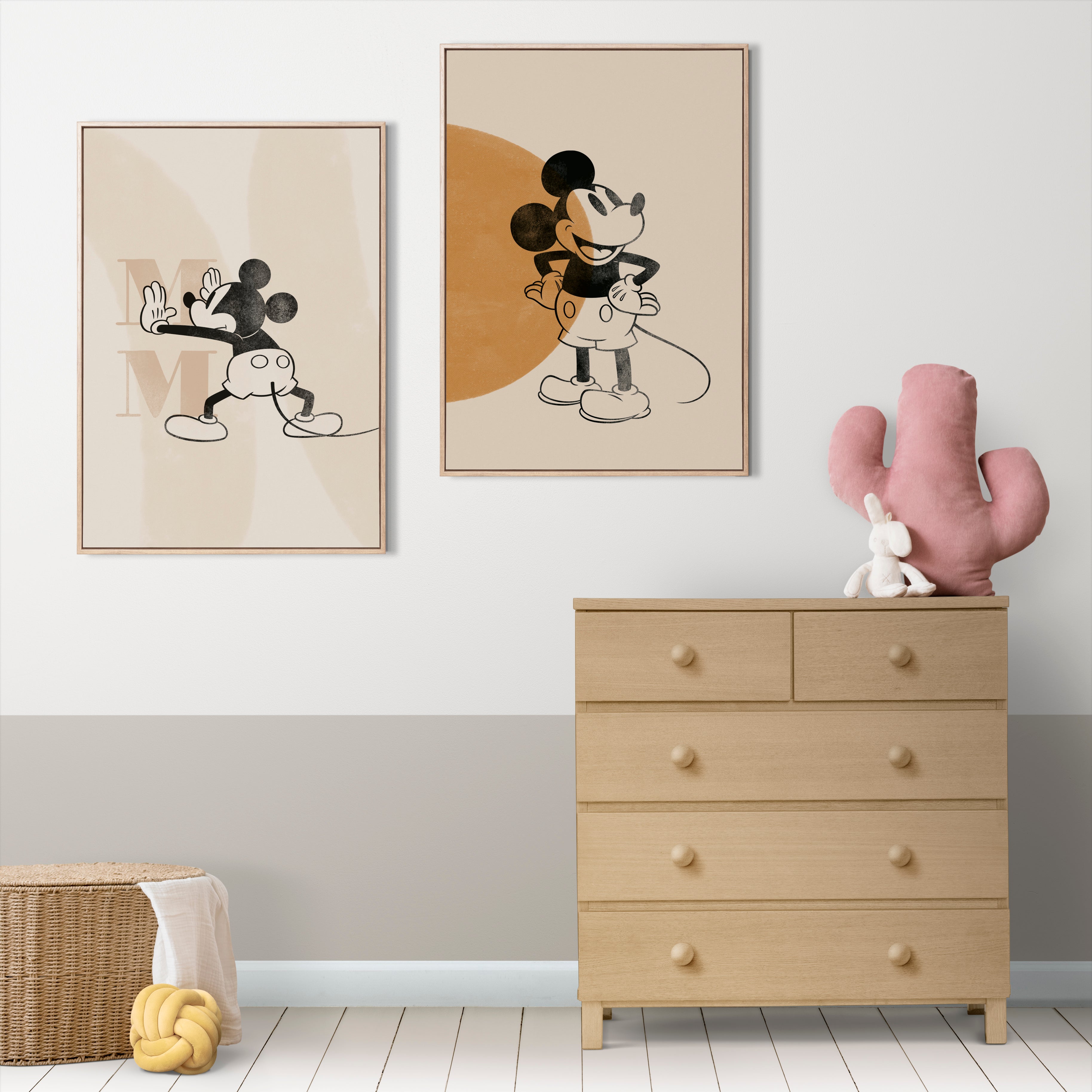 Mickey Mouse Minimalist Wall Poster Premium Paper Print - Multiple Sizes Available