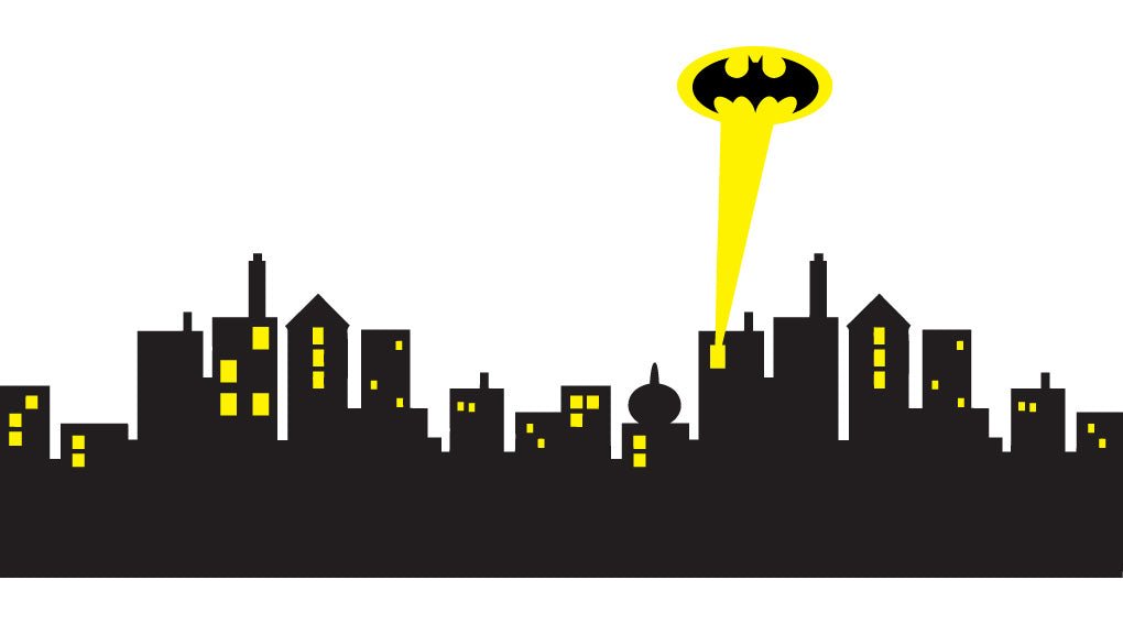 Batman Gotham City Skyline Wall Sticker Decal