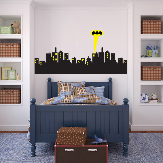 Batman Gotham City Skyline Wall Sticker Decal