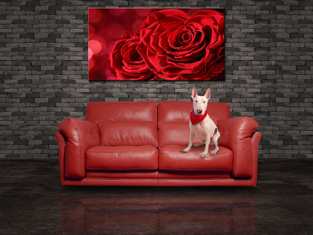 Red Roses Flowers Nature Canvas Print Giclee