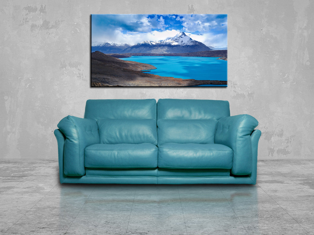 Snowy Mountain Lake Canvas Print Giclee