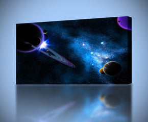 Space Planets Galaxy Canvas Print Giclee