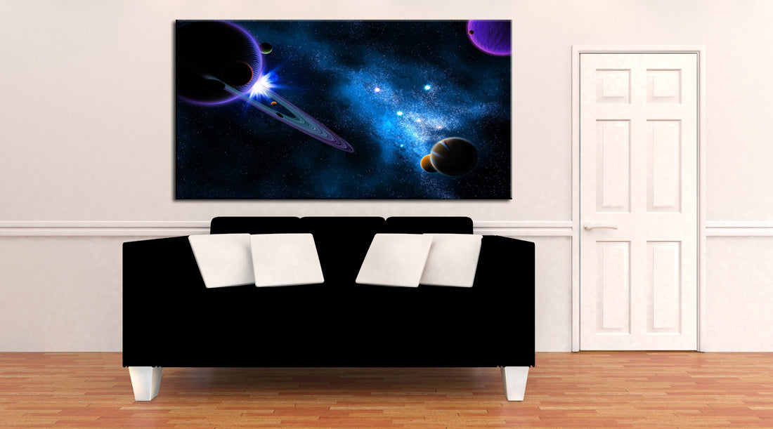 Space Planets Galaxy Canvas Print Giclee